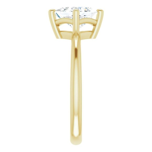 3.0Carat -8mm Kite-Set Princess Moissanite Solitaire Ring - Picture 7 of 14